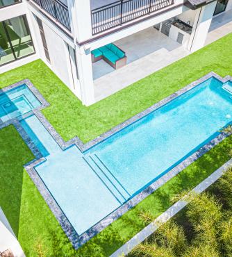 Geometric pool for backyard