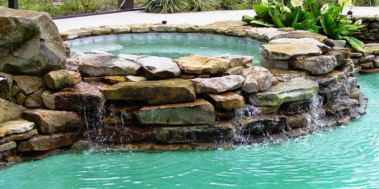 Winter Park Hot Tub & Spa spilling into pool