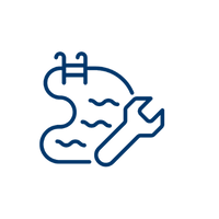 Pool Repair Emblem with pool and wrench