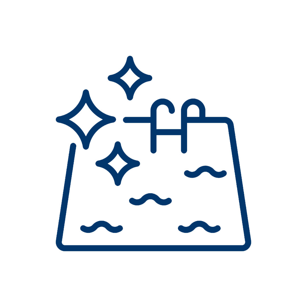Pool logo with stars