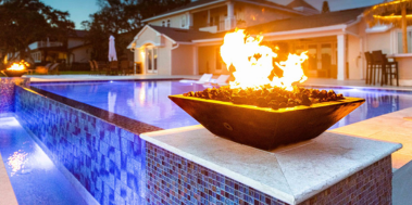 Fire Bowl in Central Florida on an Infinity Pool