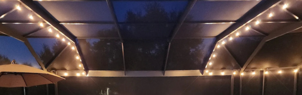 Above Pool lighting across the lanai